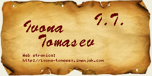 Ivona Tomašev vizit kartica
